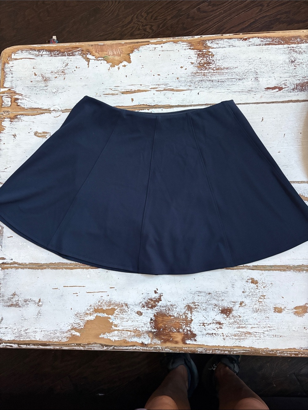 Zella Navy Circle Skirt - Flared Skater Style